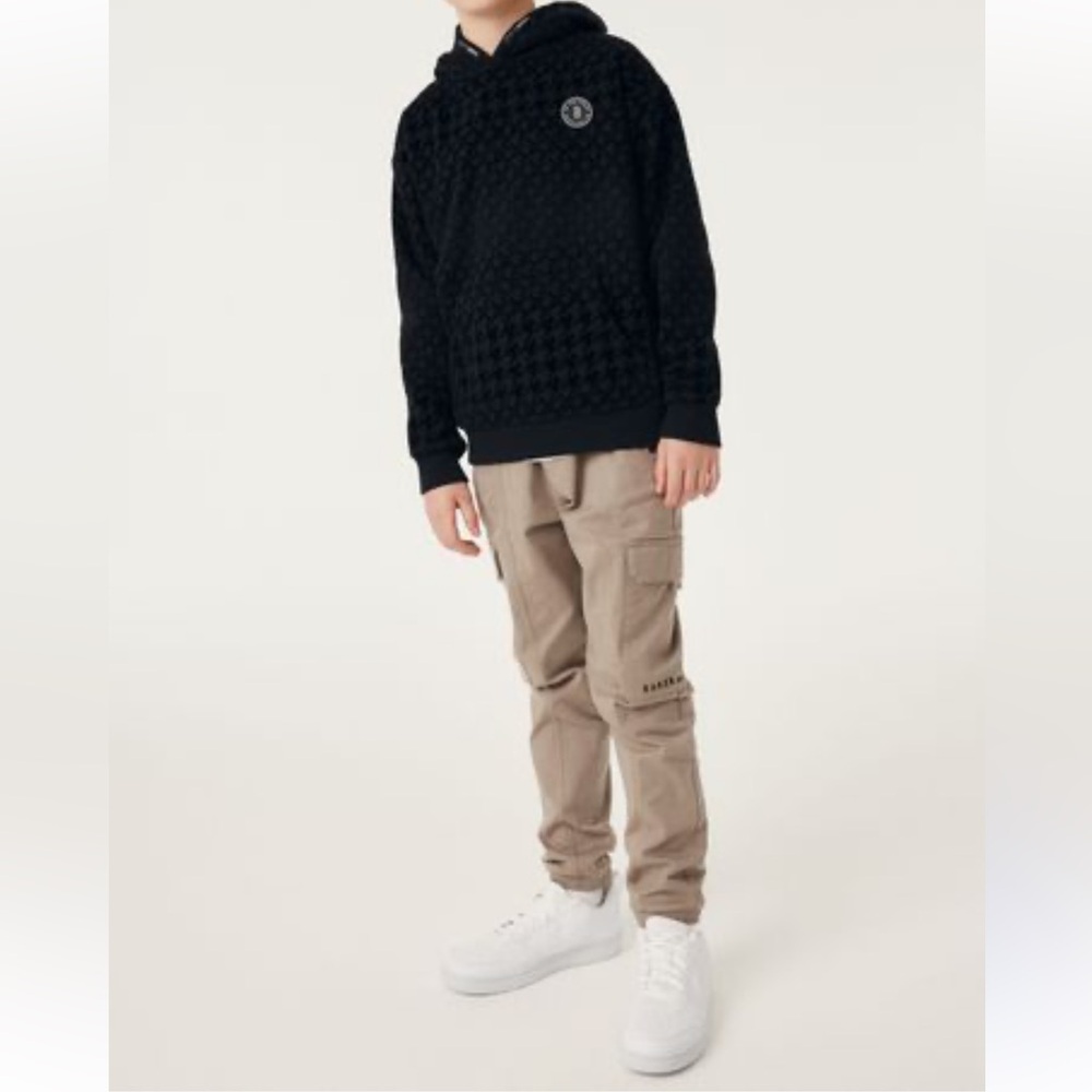 Baker by Ted Baker Black Geometric Hoodie Sweater Boy Size 9 years